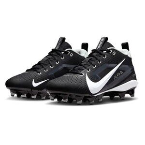New Nike Men's Alpha Menace 4 Varsity Football Cleats FN0027-001 Black / White